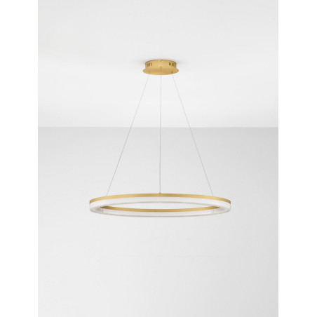 Lampa Wisząca Glamour Lunara LED 80cm Złota - Decolab24