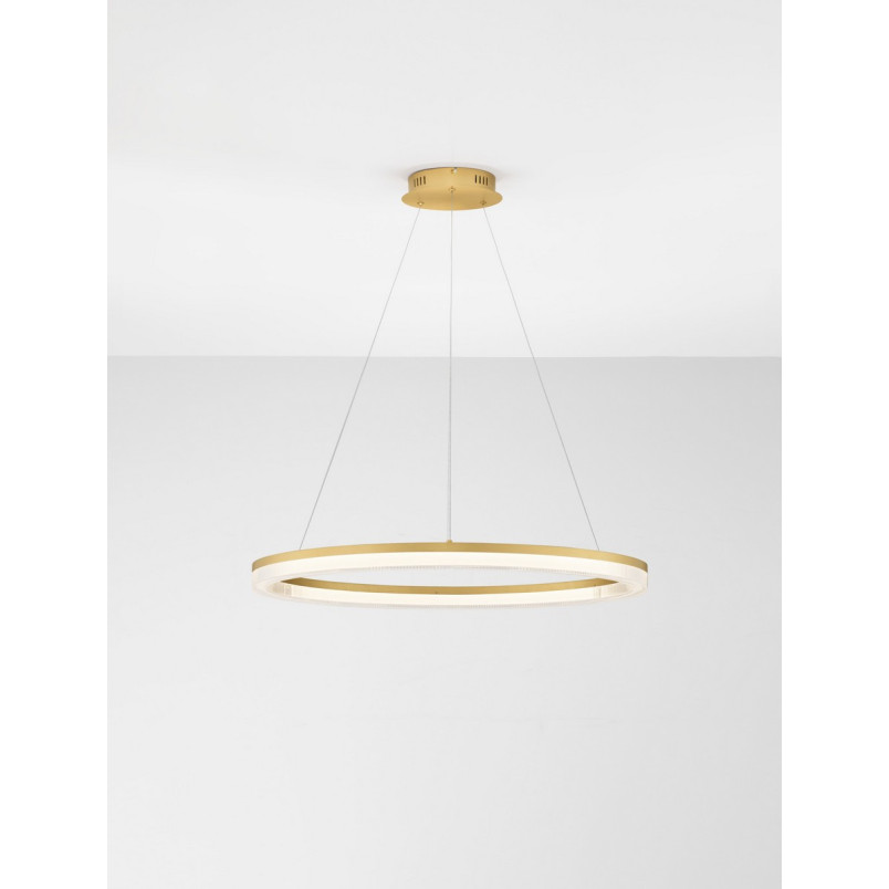 Lampa Wisząca Glamour Lunara LED 80cm Złota - Decolab24