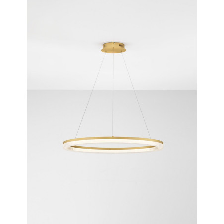 Lampa Wisząca Glamour Lunara LED 80cm Złota - Decolab24