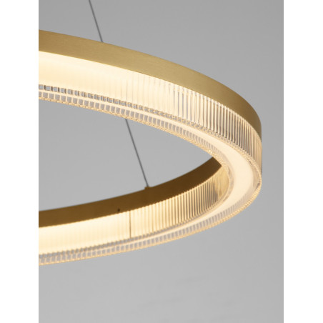Lampa Wisząca Glamour Lunara LED 80cm Złota - Decolab24