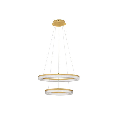 Lampa Wisząca Lunara II LED Złota - Glamour, 40+60cm | Decolab24