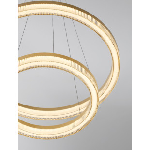 Lampa Wisząca Lunara II LED Złota - Glamour, 40+60cm | Decolab24