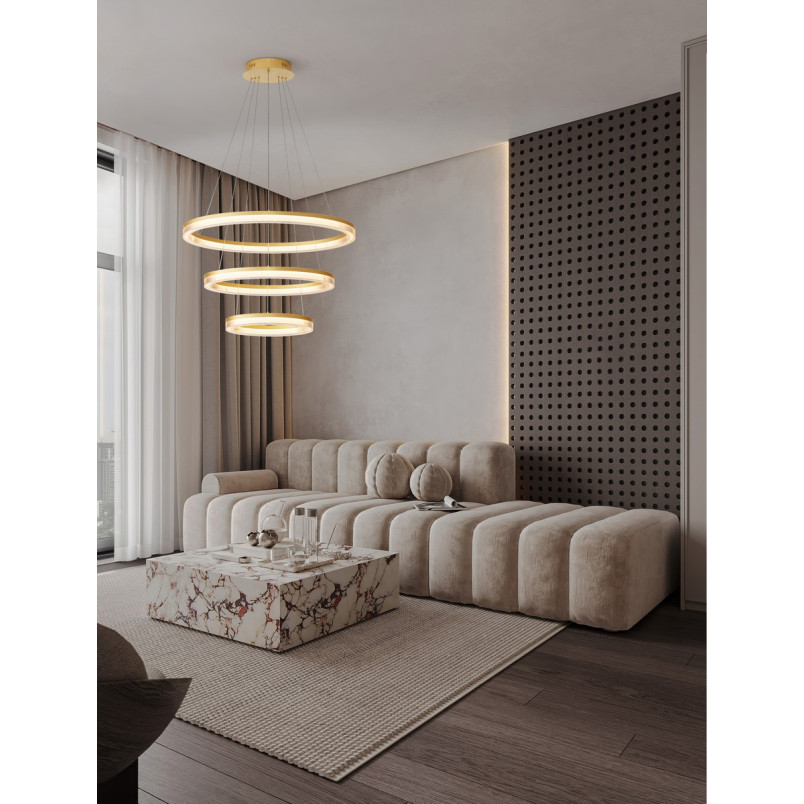 Lampa Wisząca Lunara III Złota LED | Decolab24