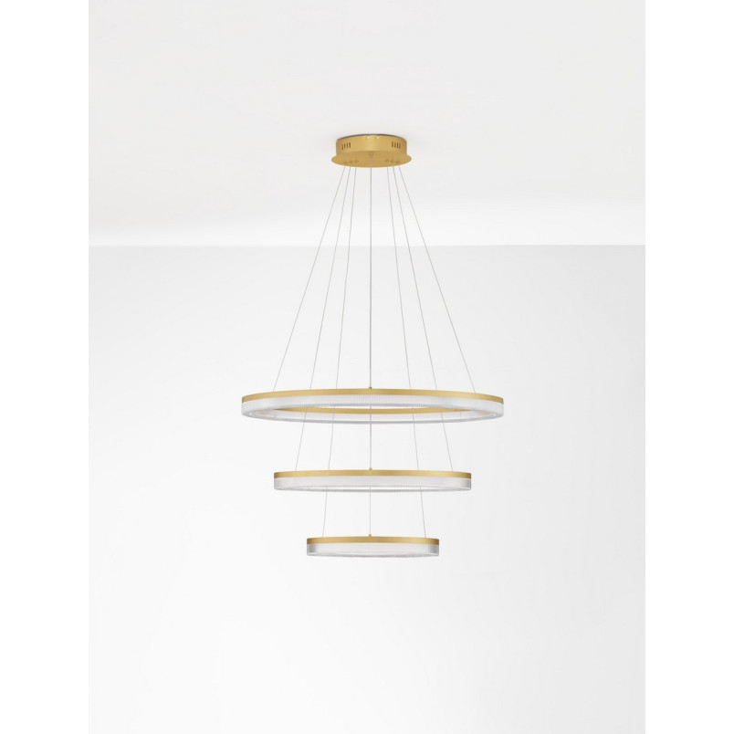 Lampa Wisząca Lunara III Złota LED | Decolab24
