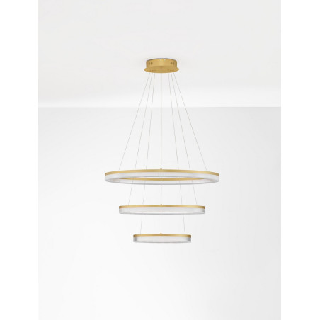 Lampa Wisząca Lunara III Złota LED | Decolab24