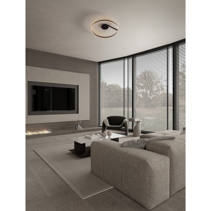 Plafon LED Cibano 80cm Czarny | Regulacja Barwy | Decolab24