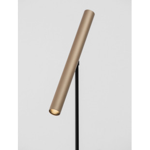 Lampa podłogowa LED Tarpo: Dotykowy ściemniacz, 158cm, Mokka/Czarny