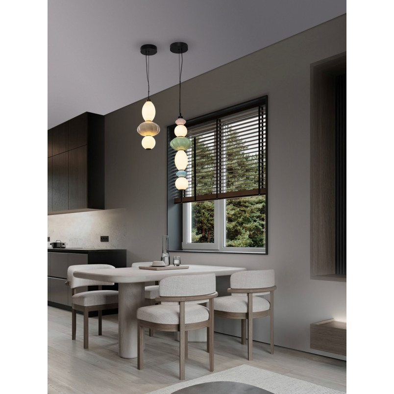 Lampa wisząca Notea LED | Szklana, Dekoracyjna, Art Deco