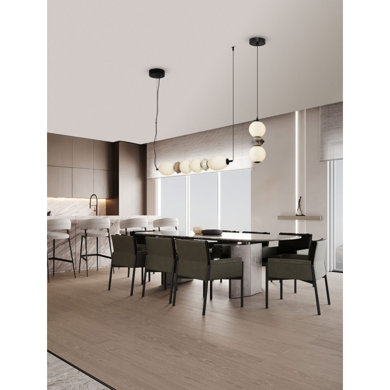 Lampa wisząca LED Lipana - szkło i ceramika | Decolab24