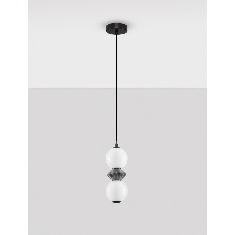 Lampa wisząca LED Lipana - szkło i ceramika | Decolab24