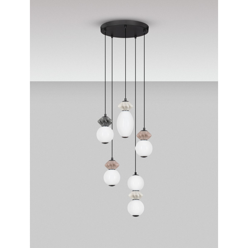 Lampa Wisząca Lipana V LED - Szklana Ceramika | Decolab24