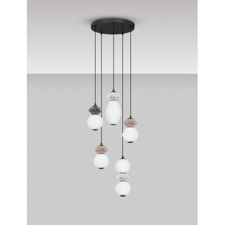 Lampa Wisząca Lipana V LED - Szklana Ceramika | Decolab24
