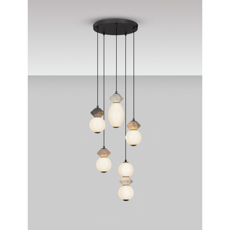 Lampa Wisząca Lipana V LED - Szklana Ceramika | Decolab24