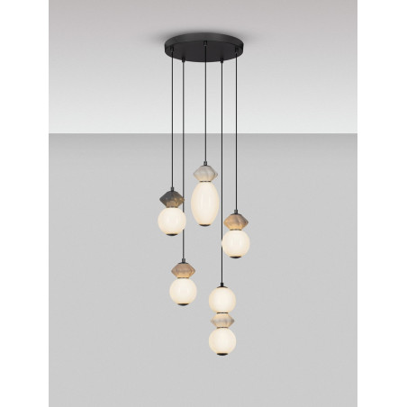 Lampa Wisząca Lipana V LED - Szklana Ceramika | Decolab24
