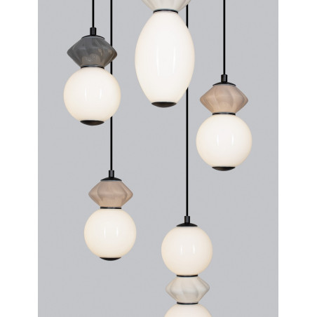 Lampa Wisząca Lipana V LED - Szklana Ceramika | Decolab24