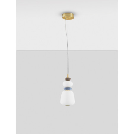 Lampa wisząca Lapo LED - Szklana, Ceramiczna, Multikolor | Decolab24