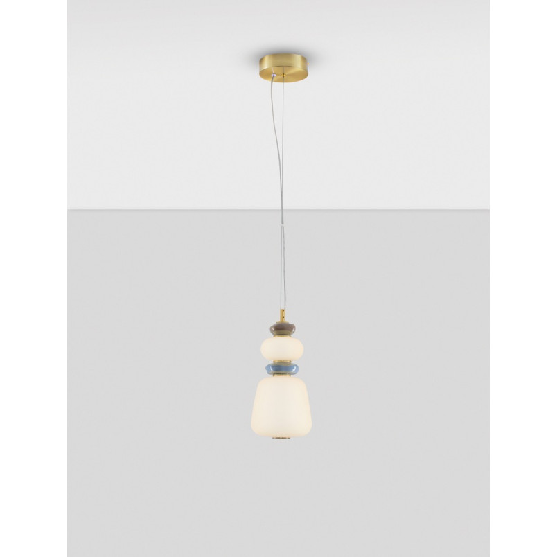 Lampa wisząca Lapo LED - Szklana, Ceramiczna, Multikolor | Decolab24