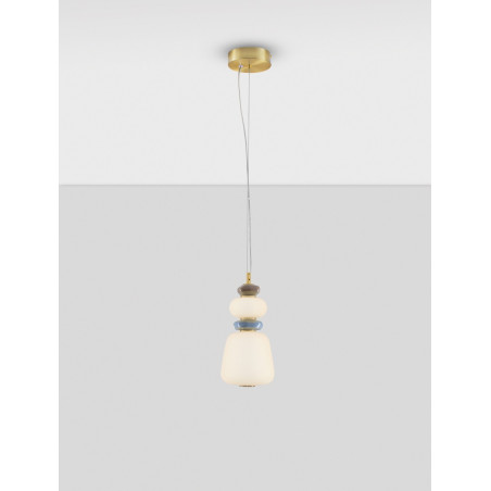 Lampa wisząca Lapo LED - Szklana, Ceramiczna, Multikolor | Decolab24
