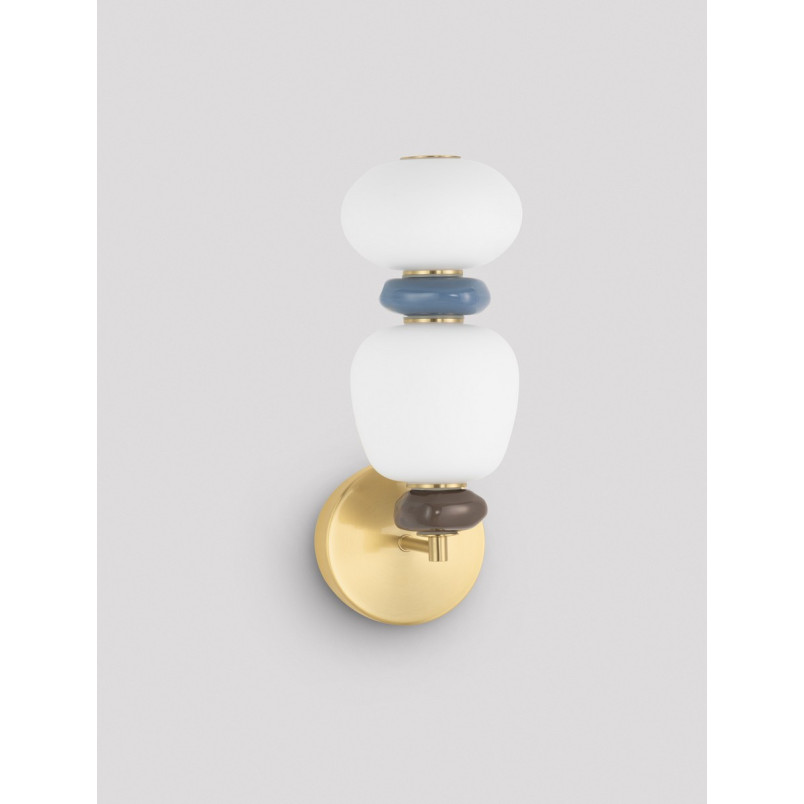 Kinkiet Lapo LED: Szklany, Ceramiczny, Multikolor - Decolab24