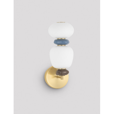 Kinkiet Lapo LED: Szklany, Ceramiczny, Multikolor - Decolab24