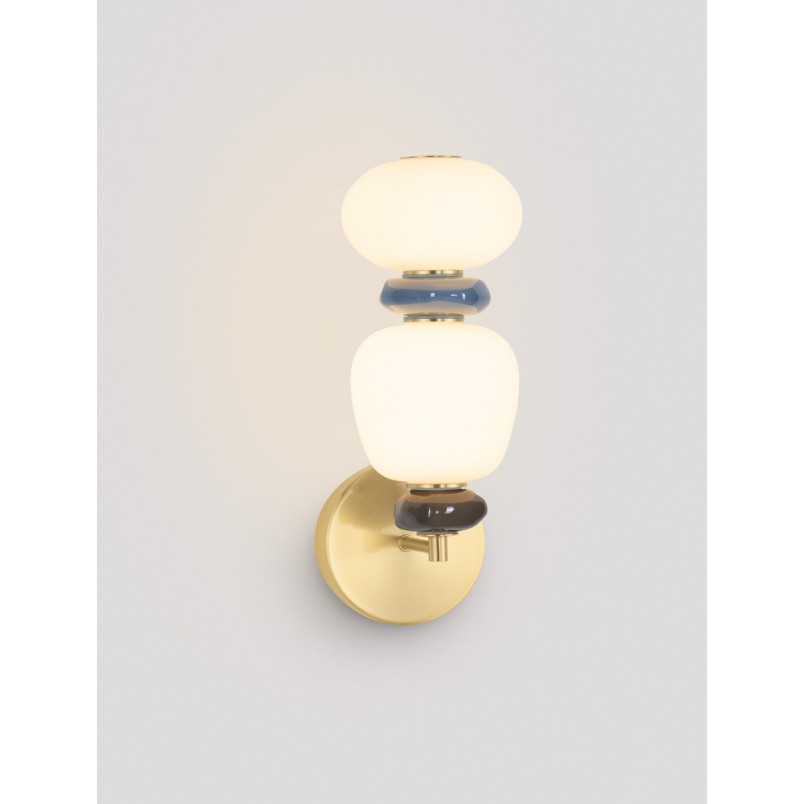 Kinkiet Lapo LED: Szklany, Ceramiczny, Multikolor - Decolab24