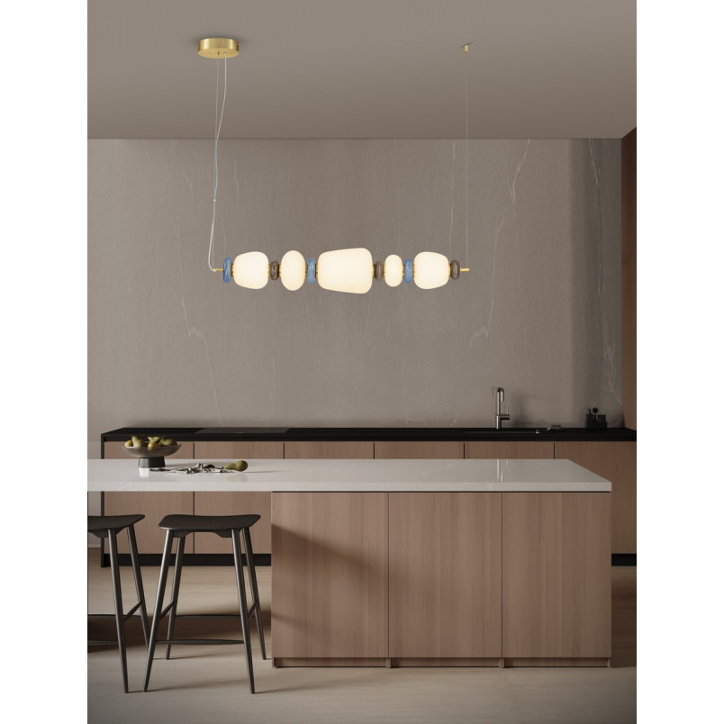 Lampa Wisząca Lapo LED: Szklana Ceramika, Multikolor | Decolab24