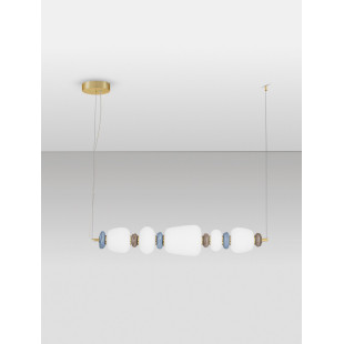 Lampa Wisząca Lapo LED: Szklana Ceramika, Multikolor | Decolab24