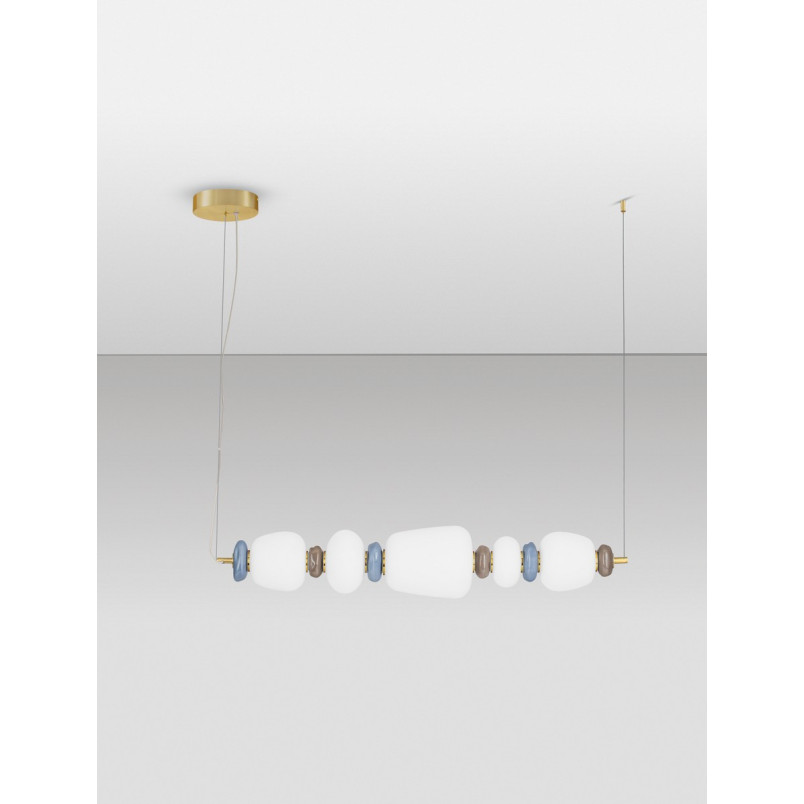 Lampa Wisząca Lapo LED: Szklana Ceramika, Multikolor | Decolab24