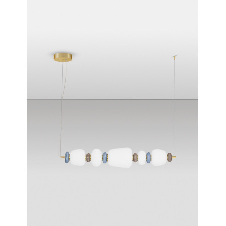 Lampa Wisząca Lapo LED: Szklana Ceramika, Multikolor | Decolab24