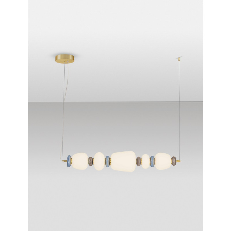 Lampa Wisząca Lapo LED: Szklana Ceramika, Multikolor | Decolab24