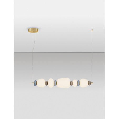 Lampa Wisząca Lapo LED: Szklana Ceramika, Multikolor | Decolab24