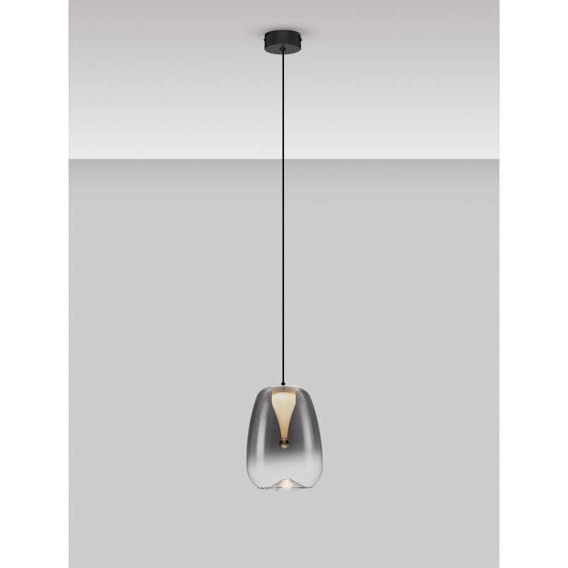 Lampa Wisząca Bloo LED - Szkło Dymione | Decolab24