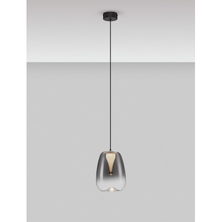 Lampa Wisząca Bloo LED - Szkło Dymione | Decolab24