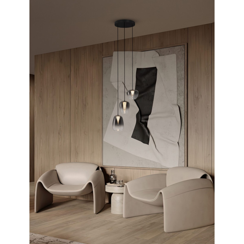 Lampa wisząca Bloo LED - nowoczesny design, dymione szkło | Decolab24