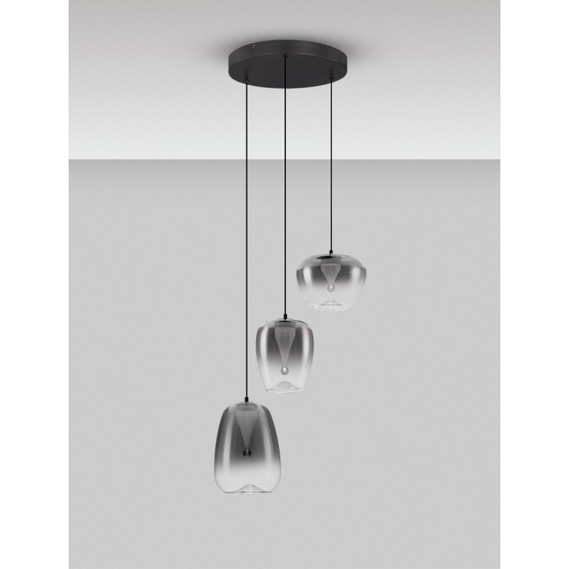 Lampa wisząca Bloo LED - nowoczesny design, dymione szkło | Decolab24