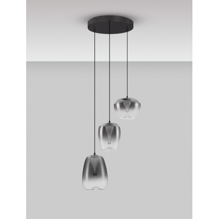 Lampa wisząca Bloo LED - nowoczesny design, dymione szkło | Decolab24