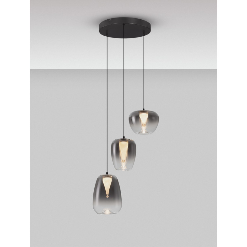 Lampa wisząca Bloo LED - nowoczesny design, dymione szkło | Decolab24
