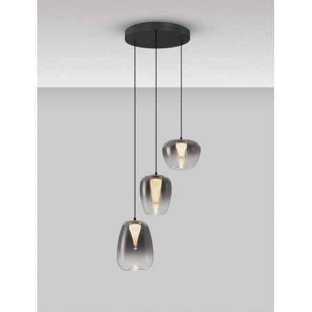 Lampa wisząca Bloo LED - nowoczesny design, dymione szkło | Decolab24