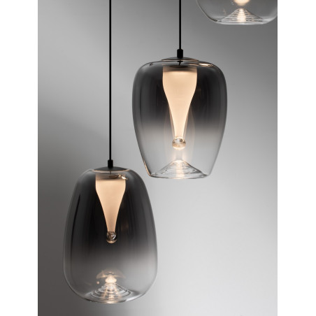 Lampa wisząca Bloo LED - nowoczesny design, dymione szkło | Decolab24
