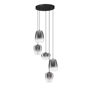 Bloo: Lampa wisząca LED, szkło dymione - Decolab24