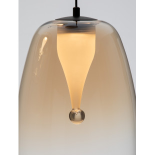 Lampa Wisząca Bloo LED III - Bursztynowy Szklany Design | Decolab24