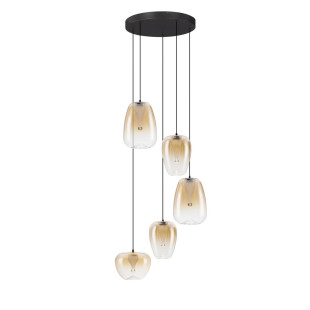 Lampa Wisząca Bloo LED - Bursztynowa, Szkło | Decolab24