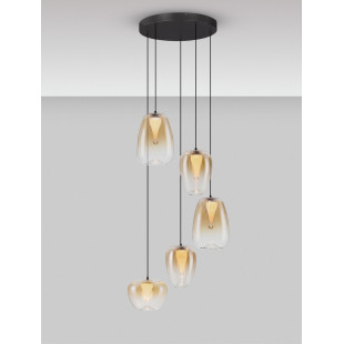 Lampa Wisząca Bloo LED - Bursztynowa, Szkło | Decolab24