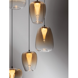 Lampa Wisząca Bloo LED - Bursztynowa, Szkło | Decolab24