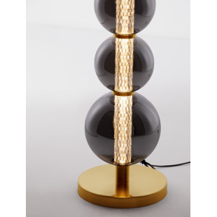 Lampa podłogowa Vayn LED | Szkło dymione, ściemniacz | Decolab24
