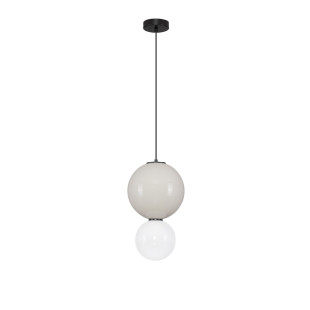 Lampa wisząca kula biało-szara Senio LED | Decolab24