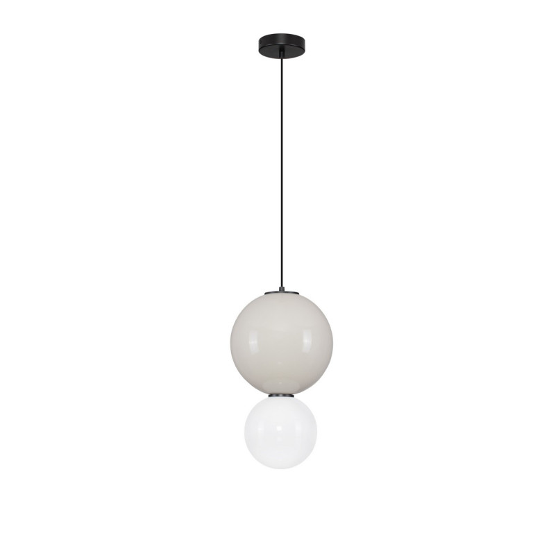 Lampa wisząca kula biało-szara Senio LED | Decolab24