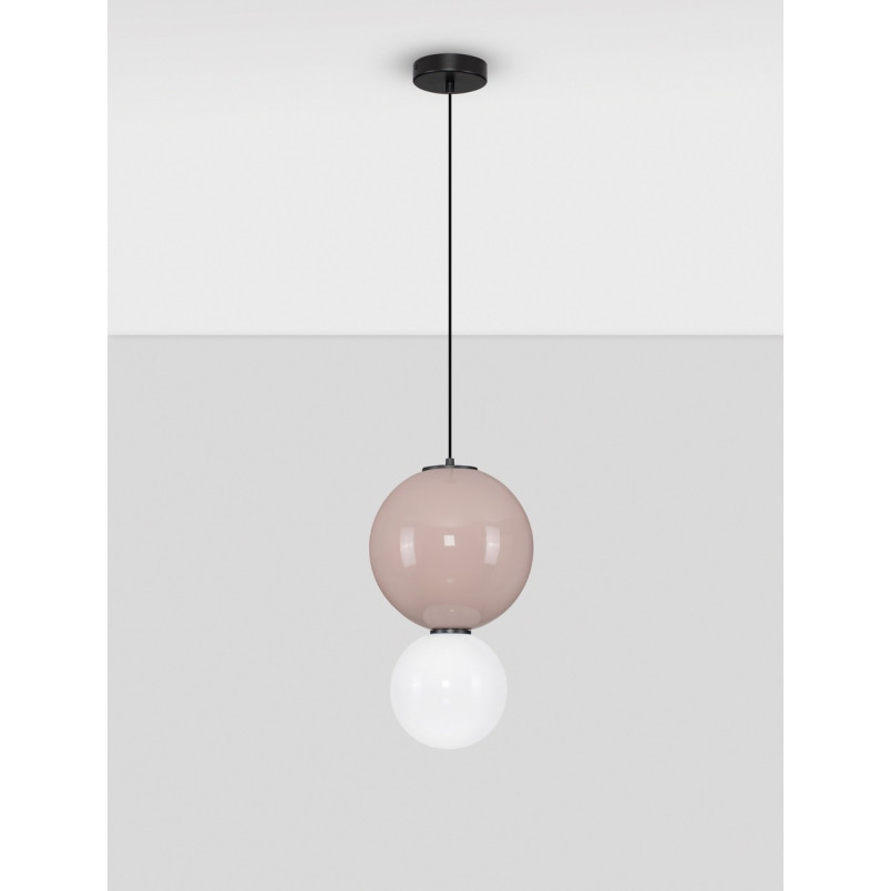 Lampa wisząca Senio: Szkło i porcelana, styl Art Deco - Decolab24