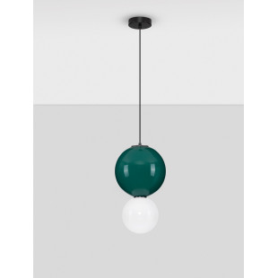 Lampa Wisząca Kula Szklana Senio | Biało-Zielona | Decolab24