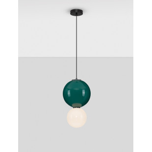 Lampa Wisząca Kula Szklana Senio | Biało-Zielona | Decolab24